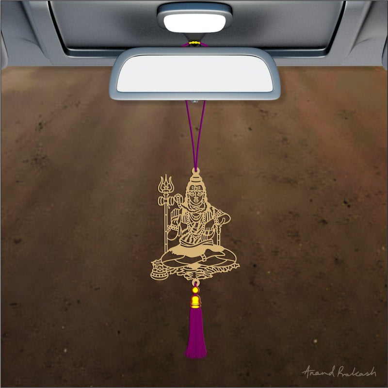 Car Hanging Goldplated - Lord Shiva