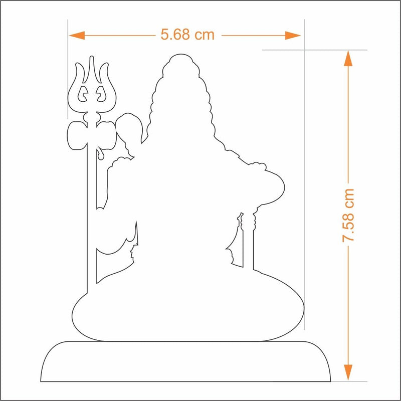 Car Dashboard Stand Goldplated - Lord Shiva