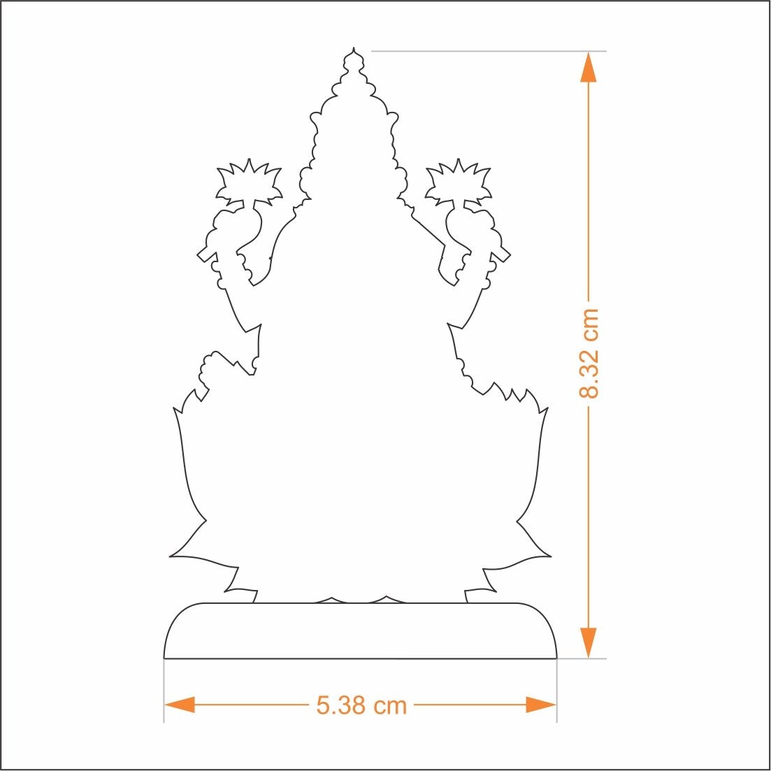 Car Dashboard Stand Goldplated - Goddess Mahalaxmi