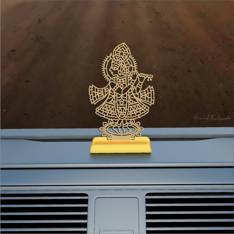 Car Dashboard Stand Goldplated - Sri Krishna N