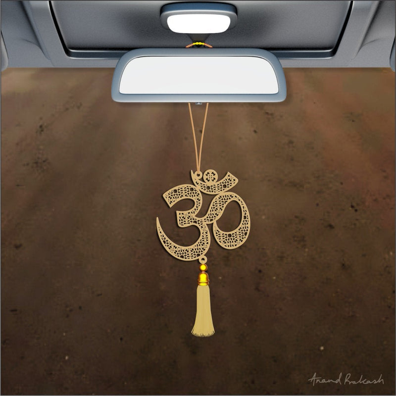 Car Hanging Goldplated - Om