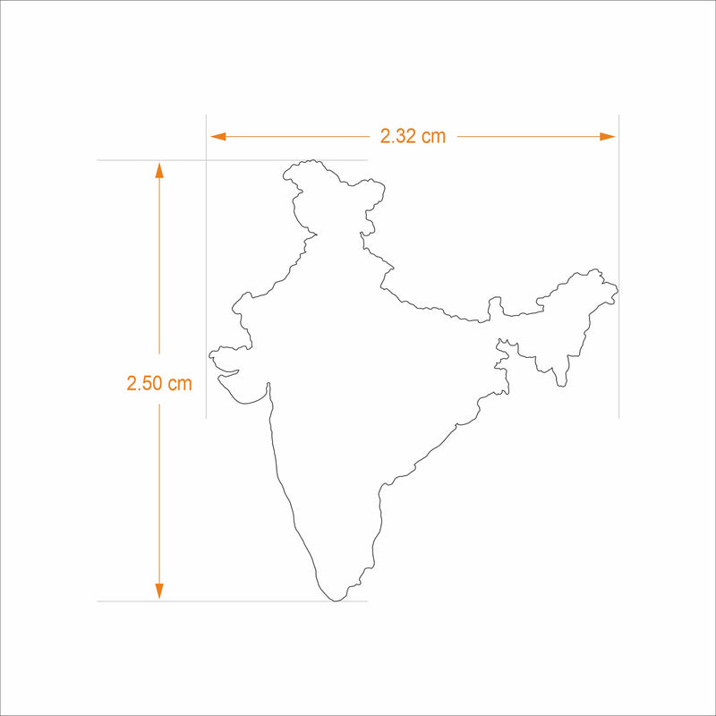 Cufflinks India Map - Goldplated