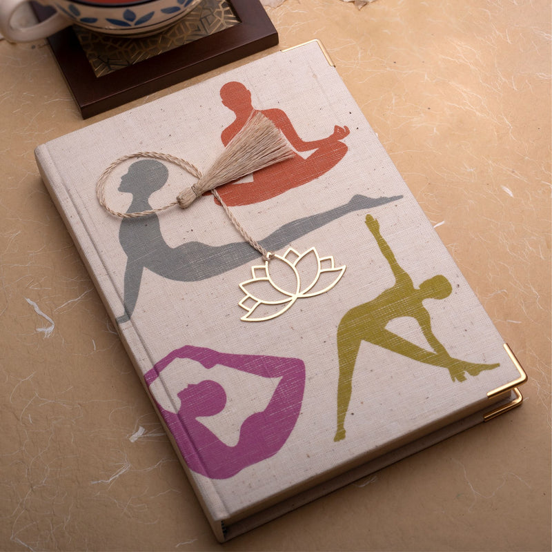 Journal Yoga Large + Lotus Bookmark
